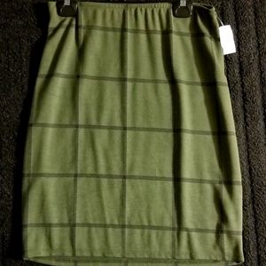 Womens olive green skirt